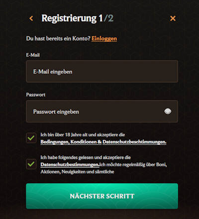 Crownplay Registrierung